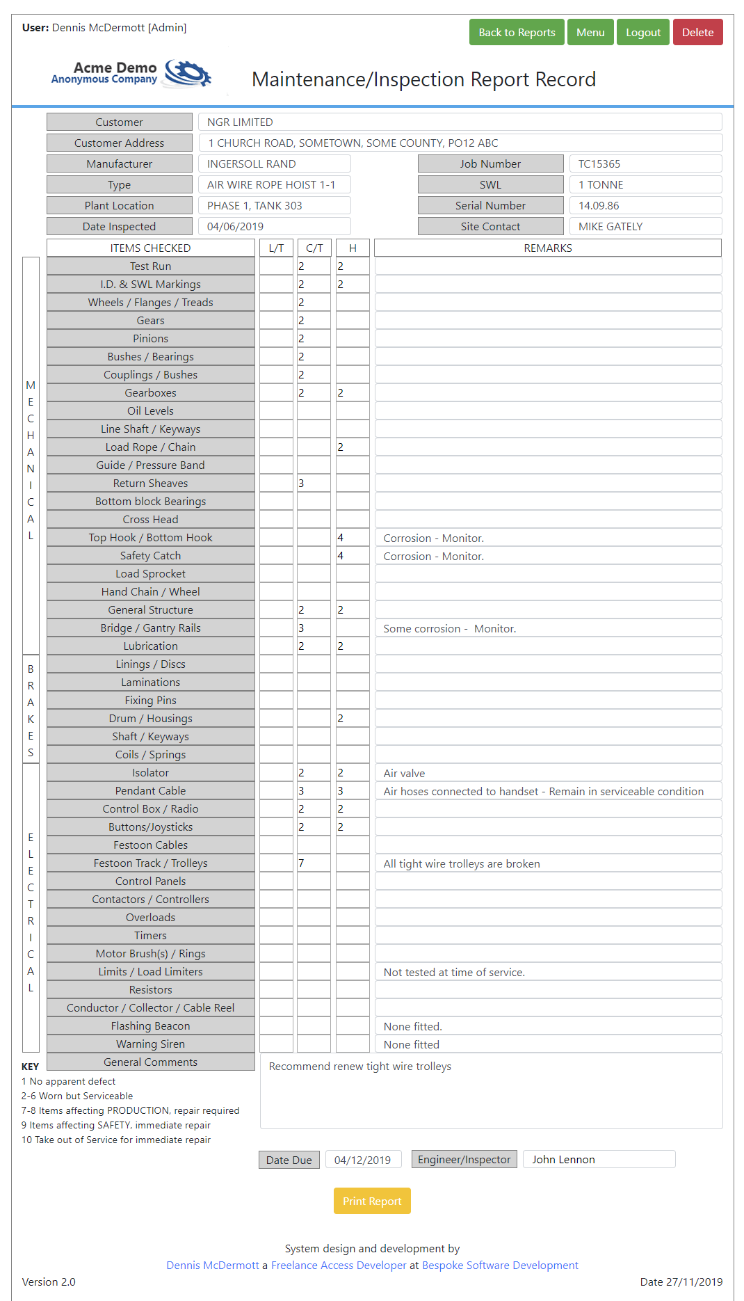 Reports List